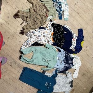 15 3-6 months boys long sleeve sleepers